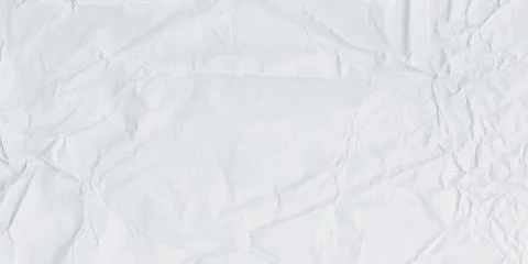 Crumple paper texture background with white effect for material sheets and rough Stock Illustration