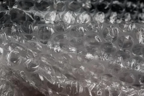 Crumpled air bubble wrap - real life close-up background Фото