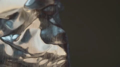 Crumpled aluminum surface Video stock 140310090
