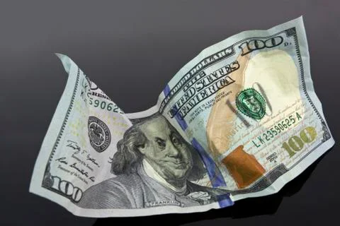 Crumpled Benjamin Stock Photos