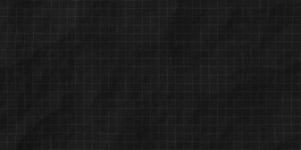Crumpled black squared paper background texture, grid pattern background Stock Illustration