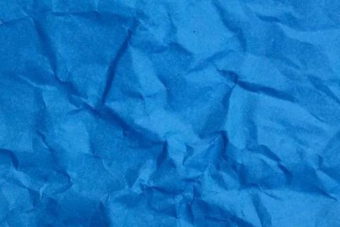 Crumpled blue paper texture background Stock Photos
