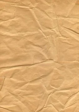 Crumpled brown lined paper texture Foto stock