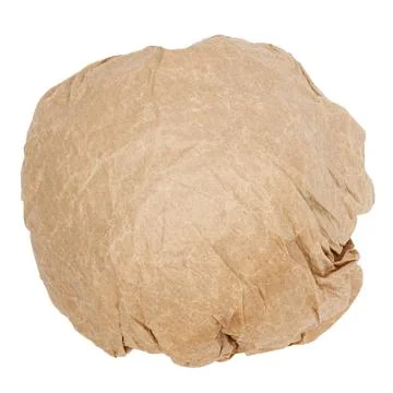 Crumpled brown paper ball Stock Photos