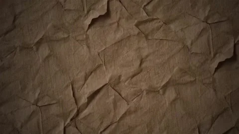 Crumpled brown paper texture background, vintage distressed craft paper surfa Video stock 341603602