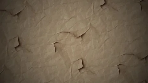 Crumpled brown paper texture background, with subtle light movement Video stock 341603623