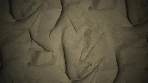 Crumpled brown paper texture background, with subtle light movement Video stock 341603652