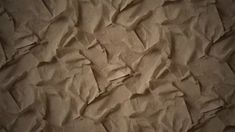 Crumpled brown paper texture background, loop Stock-Footage 347305133