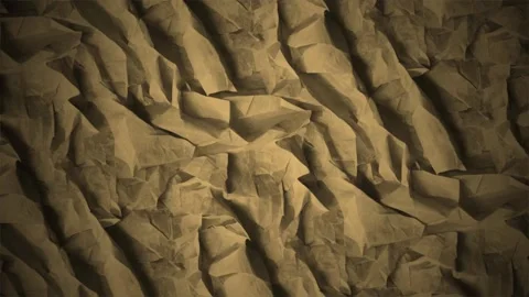 Crumpled brown paper texture background, loop Video stock 347305170