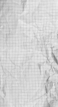 Crumpled Checkered Paper with Dotted Lines on White Background for Creativity Stock Photos