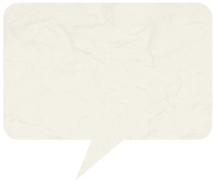 Crumpled comic speech bubble Stock Illustration