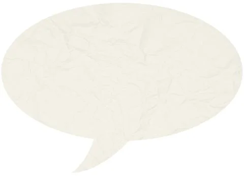 Crumpled comic speech bubble Stock Photos