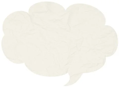Crumpled comic speech bubble 스톡 사진