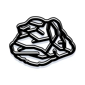 Crumpled document paper waste drawing icon Ilustración de archivo