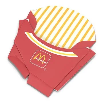 Crumpled Empty French Fry Box McDonalds 3D Model ~ 3D Model #91425160