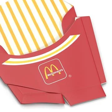 Crumpled Empty French Fry Box McDonalds 3D Model ~ 3D Model #91425160