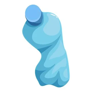 Crumpled empty plastic bottle symbolizing environmental pollution Stock Illustration