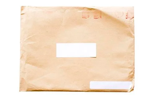 Crumpled envelope Stock Photos