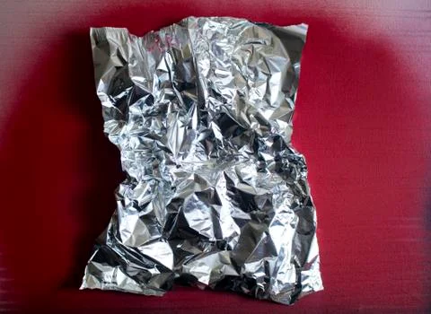 Crumpled foil Foto stock
