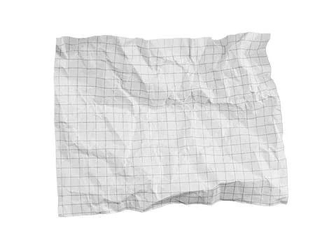 Crumpled graph paper background with blue grid lines, perfect for math proj.. 스톡 사진