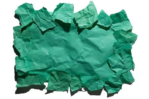 Crumpled Green Paper Background Designed for Various Creative Uses and Stock Photos