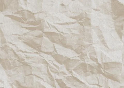 Crumpled light beige paper. Stock Photos