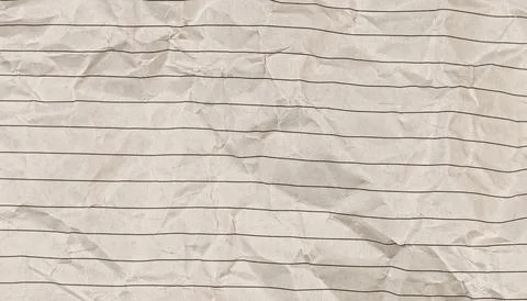Crumpled Lined Paper on Light Background for Study and Nostalgic Lessons 写真素材