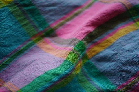 Crumpled linen background geometric pattern with rectangles and lines 스톡 사진