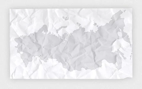 Crumpled map Stock Illustration