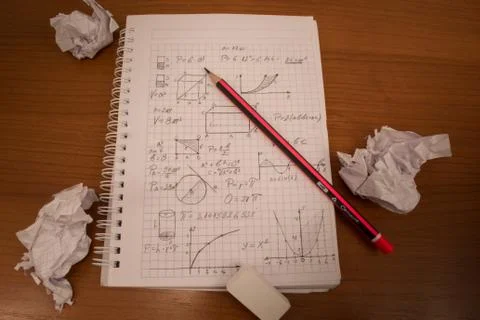 Crumpled mathematics Stock Photos