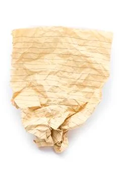 Crumpled page Stock Photos