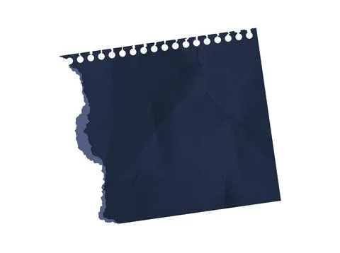 Crumpled paper angle sheet featuring realistic crumple grunge texture. Wrinkled Illustrazione stock