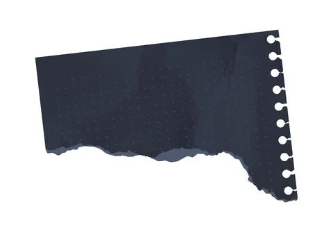 Crumpled paper angle sheet with realistic crumple grunge dot grid texture. Stock Illustration