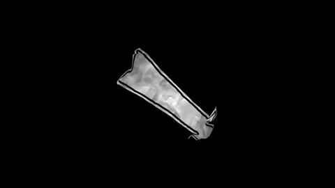 Crumpled Paper Arrow Downward Loop Background Stock Footage 320212730
