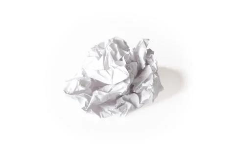 Crumpled paper ball Stock Photos