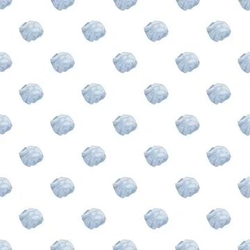 Crumpled paper balls creating seamless pattern background Stockillustratie