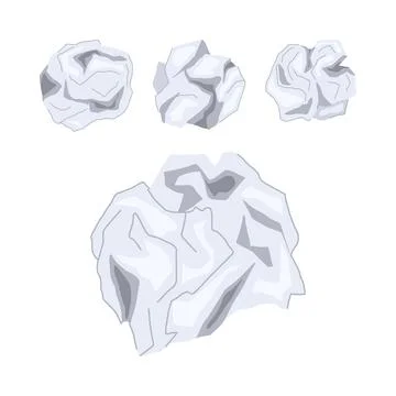 Crumpled up paper balls representing discarded ideas イラスト素材