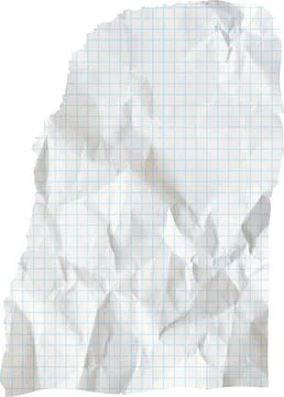 Crumpled Paper Cutout Grid Illustrazione stock
