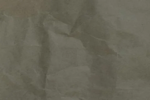 Crumpled paper, gray background. Foto stock
