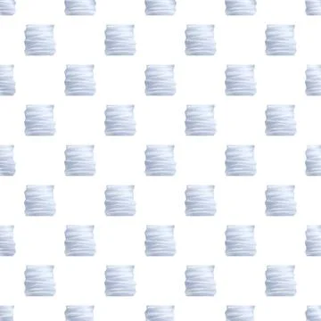 Crumpled paper icons repeat seamless pattern Illustrazione stock