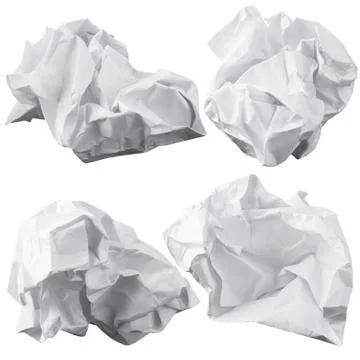 Crumpled paper Stock Illustration