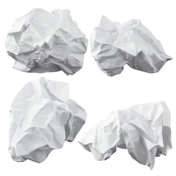Crumpled paper Stock Illustration