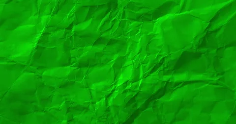 Crumpled paper texture on green screen chroma key background Stock Footage 330481111