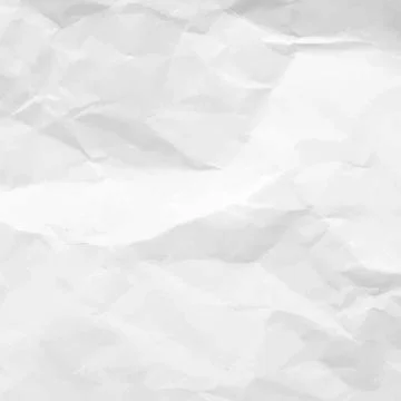 Crumpled Paper Texture. White empty leaf of crumpled paper. Torn surface of l Illustrazione stock