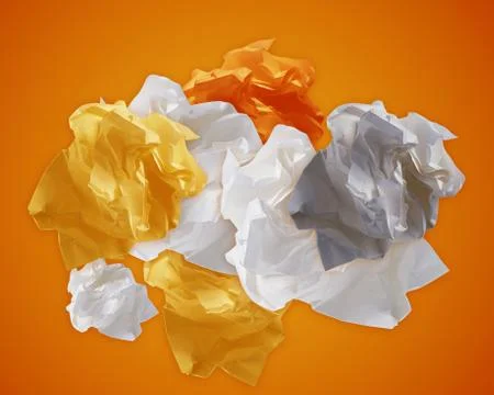 Crumpled papers Stock Photos