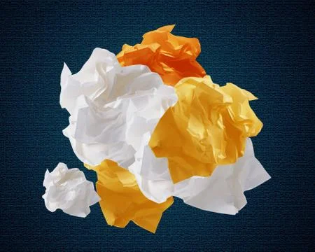 Crumpled papers Stock Photos