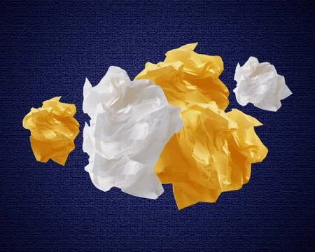 Crumpled papers Stock Photos