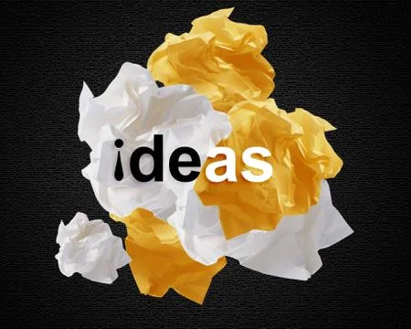 Crumpled papers Stock Photos