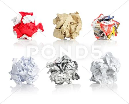 Crumpled papers Stock Photos