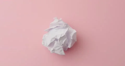 A crumpled piece of paper Stock Footage 146481383